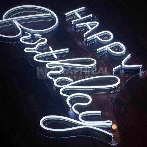 Happy Birthday en Neón Flex